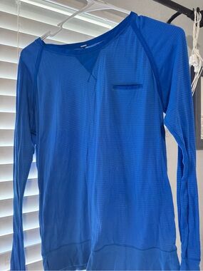 Blue Long Sleeve Lightweight  Top